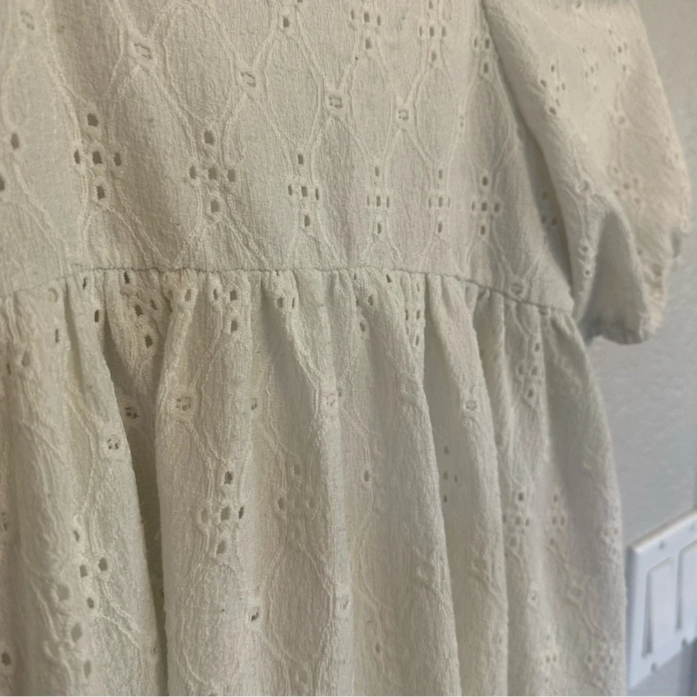 Mayoral Girls White Knit Dress‎ Size 8